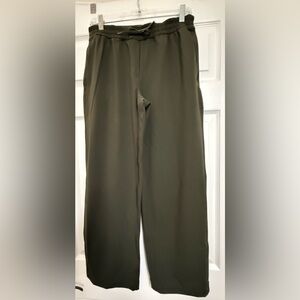 lululemon Dark Olive Straight-Leg Pants full length Luxtreme